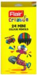 Flair Creioane colorate Flair 24 culori scurte (lungime 1/2), triunghiulare (FA8051)