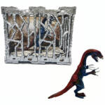 Magic Toys Dino World: Részletgazdagon kidolgozott 20cm-es Therizinosaurus dinoszaurusz figura ketrecben (MKO512579)
