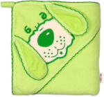 Baby Nellys Prosop de baie pentru copii 80 x 80cm Cățeluș cu glugă Baby Nellys - verde