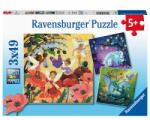 Ravensburger PUZZLE PERSONAJE MAGICE, 3x49 PIESE (RVSPC05181) - ookee Puzzle