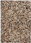 vidaXL Covor piele naturală mozaic 120x170 cm pătrat maro/alb (132597) Covor