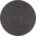 vidaXL Covor manual din iută, rotund 150 cm gri închis (133667) Covor
