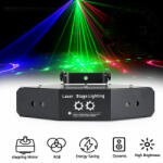  FTS RGB 6 Szemes Lézer DMX Vezérléssel - Erőteljes Lézerfény Show Rendezvényekre és Bulikra - fenytechnikashop