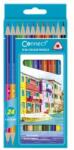Connect Színes ceruza készlet, kétvégű duocolor 12/24 szín Connect 24 klf. szín (C-107020) - best-toner