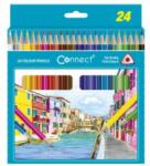 Connect Színes ceruza készlet, háromszögletű Connect 24 klf. szín (C-305590) - best-toner