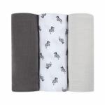 Beaba Set 3 Museline Beaba bumbac organic 70x70 cm Savana Grey (B920344)