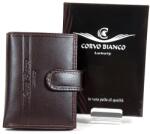 Corvo Bianco álló, nyelves, barna bőr kártyatartó CBS808/T