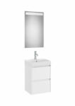 Roca Ona Pack 2 fiókos mosdószekrény mosdóval 45x36 tükör LED világítással matt fehér A851697509 (A851697509)