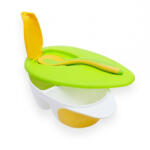 Baby Bruin osztott tányér kanállal - zöld