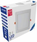 Avide LED Beépíthető Négyzetes Mennyezeti Lámpa, ALU, 6W, CW, 6400K, 430 lumen, fehér keret, süllyesztett, LED panel, hideg fehér (A2363)