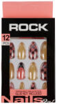  Set 12 Unghii False ROCK cu adeziv inclus, 24 Sun