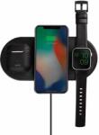 UNIQ Aereo 3in1 Wireless Charging Pad 10W - тройна поставка (пад) за безжично зареждане на Qi съвместими устройства, Apple Watch и Apple Airpods (черен)