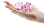 NS Novelties Dop Anal Din Sticla Crystal Heart, Roz, 9 cm