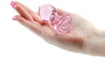 NS Novelties Dop Anal Din Sticla Crystal Rose, Roz, 9 cm