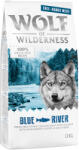 Wolf of Wilderness Wolf of Wilderness Adult "Blue River" - Pui crescut în aer liber & somon 2 x 12 kg