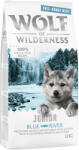 Wolf of Wilderness Wolf of Wilderness Junior "Blue River" - Pui crescut în aer liber & somon 12 kg