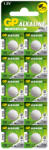 GP Batteries 191A/AG8/LR55/L1121 GP alkáli gombelem bliszteres