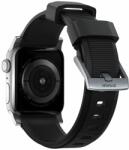 NOMAD Curea rezistenta la apa NOMAD Rugged Strap compatibila cu Apple Watch 4/5/6/7/8/SE 38/40/41mm Black/Silver (NM1A31SN00)