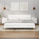 vidaXL Noptiere, 2 buc. , alb, lemn prelucrat (812043)