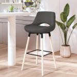 vidaXL Scaun de bar, gri închis, material textil (338675)