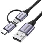 UGREEN 2in1 USB cable UGREEN Type-C / Micro USB, QC 3.0, 1m (black) (021023) - pcone