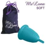 Me Luna Cupă menstruală cu picioruș, mărimea S, albastră - MeLuna Sport Menstrual Cup Stem