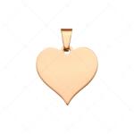  BALCANO - Heart / Szív alakú gravírozható nemesacél medál 18K rozé arany bevonattal