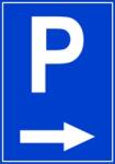  Parkoló tábla matrica jobbra nyíllal
