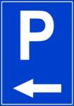  Parkoló tábla matrica balra nyíllal