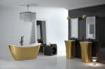 Besco Viya Glam 160x70 cm auriu/alb (WMD-160-VZ)