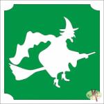  5x5 cm-es Csillámtetoválás sablon - Boszorkány 55 - mkkreativ