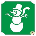  5x5 cm-es Csillám tetoválás sablon - Hóember 369 - mkkreativ