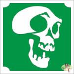 KiviArt 5x5 cm-es Csillámtetoválás sablon - Koponya 298