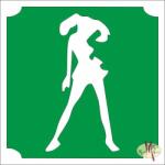 KiviArt 5x5 cm-es Csillámtetoválás sablon - Jégkorongos 155