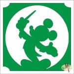  5x5 cm-es Csillámtetoválás sablon - Mickey mouse 442 - mkkreativ