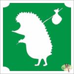 Body Deco 5x5 cm-es Csillámtetoválás sablon - Süni 62