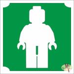 Body Deco 5x5 cm-es Csillám tetoválás sablon - Lego ember 457