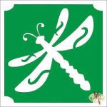  5x5 cm-es Csillámtetoválás sablon - Szitakötő 171 - mkkreativ