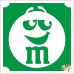  5x5 cm-es Csillámtetoválás sablon - m&m's 209 - mkkreativ