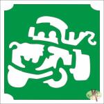  5x5 cm-es Csillámtetoválás sablon -Verdák, Matuka 431 - mkkreativ