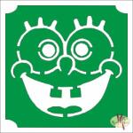  5x5 cm-es Csillámtetoválás sablon - Spongya Bob 395 - mkkreativ