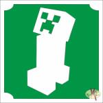  5x5 cm-es Csillámtetoválás sablon - Minecraft, Creeper 429 - mkkreativ