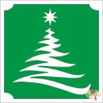  5x5 cm-es Csillám tetoválás sablon - Karácsonyfa 189 - mkkreativ