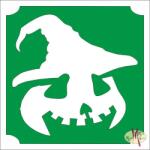  5x5 cm-es Csillámtetoválás sablon -Halloween tök 178