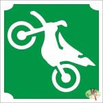 KiviArt 5x5 cm-es Csillámtetoválás - Krossz motor sablon 307