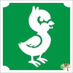  5x5 cm-es Csillámtetoválás sablon - Csibe 106 - mkkreativ