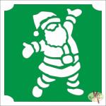  5x5 cm-es Csillám tetoválás sablon - Mikulás 223 - mkkreativ