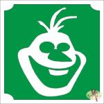  5x5 cm-es Csillámtetoválás sablon - Olaf 437 - mkkreativ