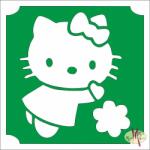  5x5 cm-es Csillám tetoválás sablon - Hello Kitty 165 - mkkreativ