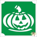  5x5 cm-es Csillám tetoválás sablon - Halloween tök 295